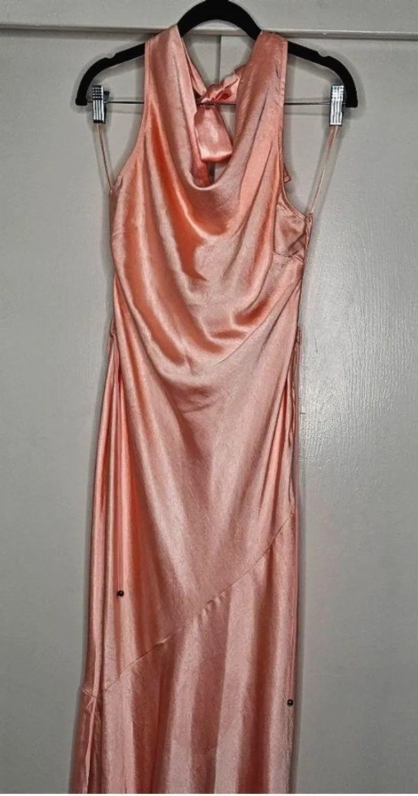 Here Comes the Sun fuchsia Satin Dress - Image 4
