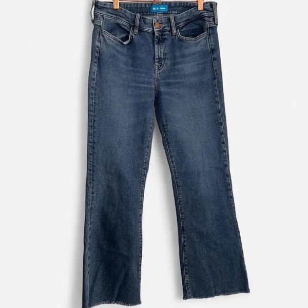 M.i.h Jeans Lou Cropped Flare Blue Fade 70s Denim Size 30 boho - Image 2