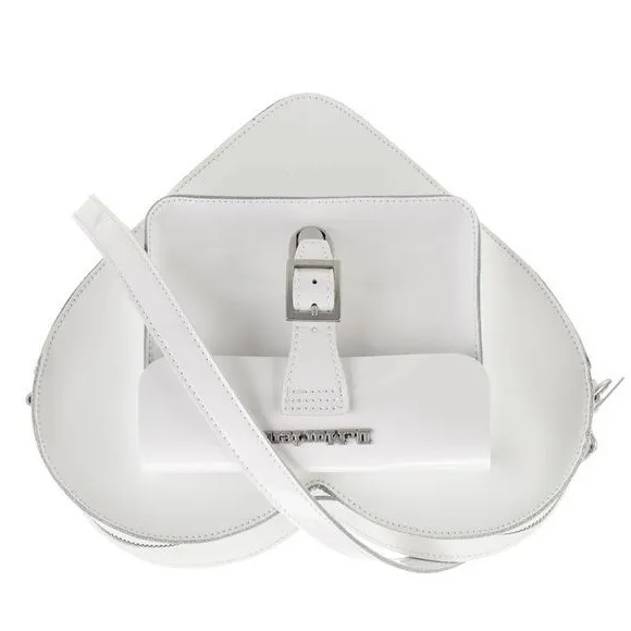 NWT Dr. Martens White Leather Heart Shaped Bag featuring the iconic heart - Image 15