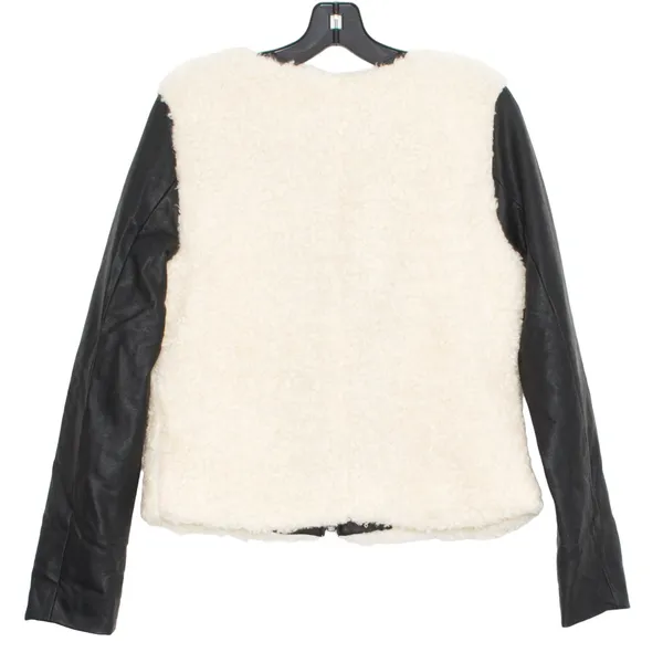 American Eagle Jacket Sherpa Faux Leather Teddy Streetwear Moto Cozy Y2K Small - Image 6