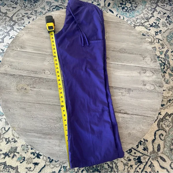 Cherokee Purple Cargo Scrub Pants with Drawstring Waist - Image 3