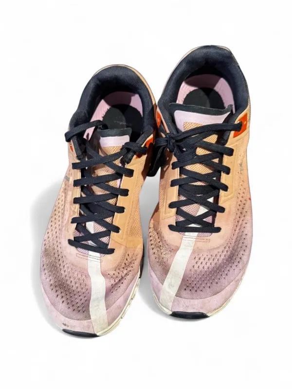 On Running Women's Gradient Pink and Orange Cloud Running Shoes - Image 2