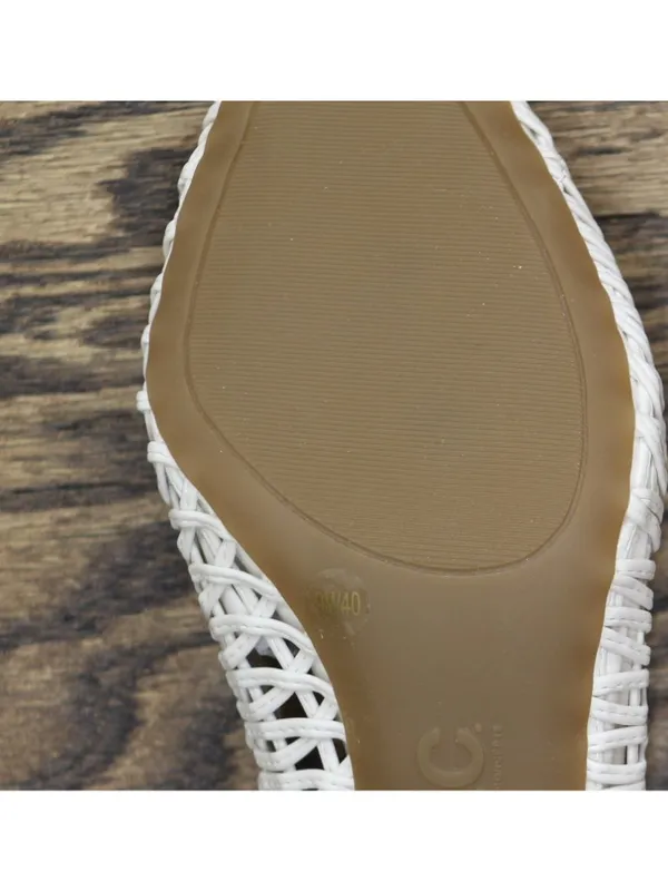 NWT INC International Concepts Zitah Woven Pointed Toe Pumps White Woven 9M - Image 15