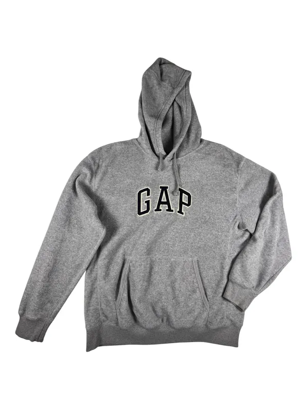 Vintage Grey Gap Hoodie Y2K size M sku 163 - Image 2