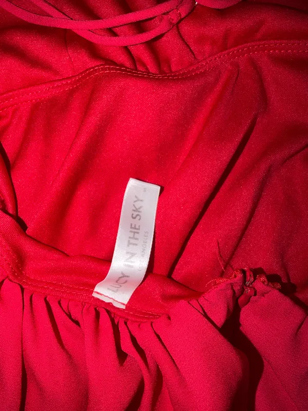 Lucy in the Sky Red Romper - Image 3