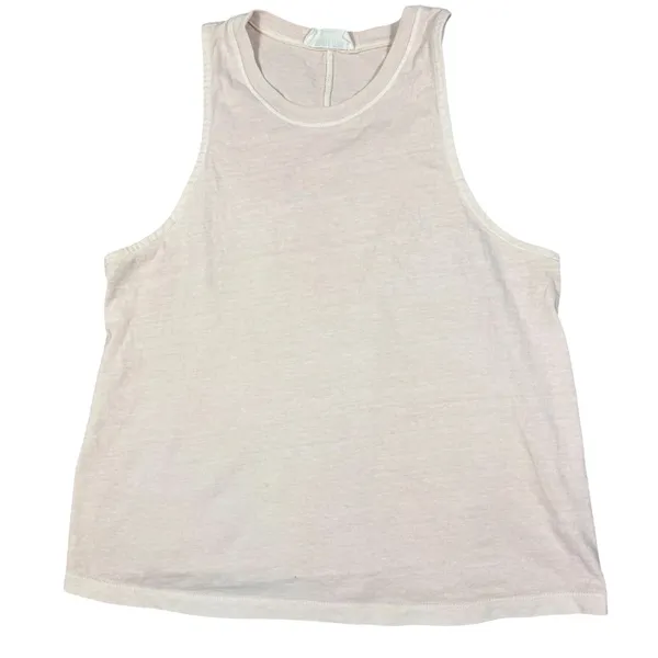 Double Zero Tank Top Womens Medium Blush Pink Slub Knit Flowy Sleeveless - Image 7
