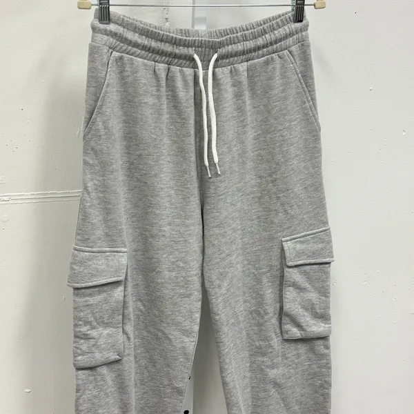 Comfort Apparel Unisex Gray‎ Cargo Sweatpants Joggers Fleece Lined Size M - Image 3