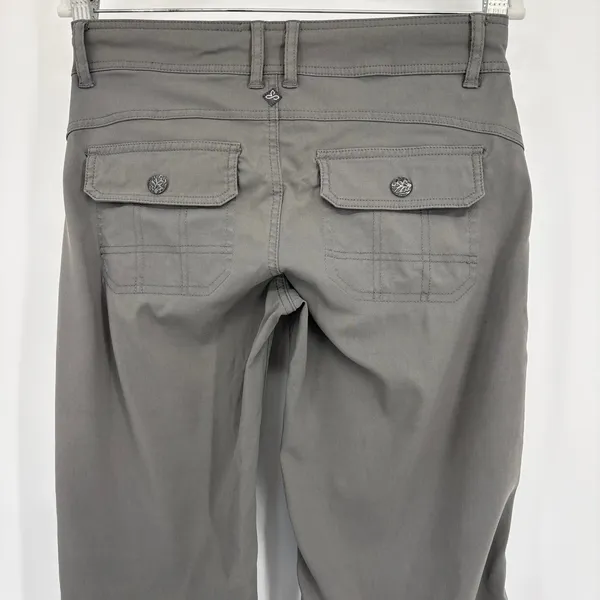 Prana Womens Size 4 Gray Convertible Hiking Pants‎ Roll Up Snap Outdoor Travel - Image 6