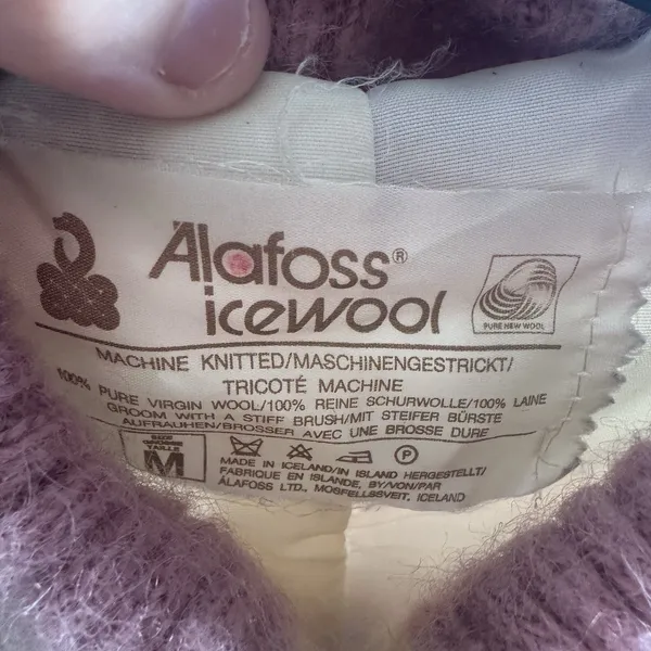 Alafoss Icewool Icelandic Wool Sweater Women’s Medium Vintage Nordic Fair Isle - Image 11