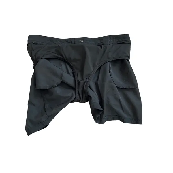 Lands End Black Swim Skort Size 10 Built-in Brief Active Water Skirt Pocket - Image 4