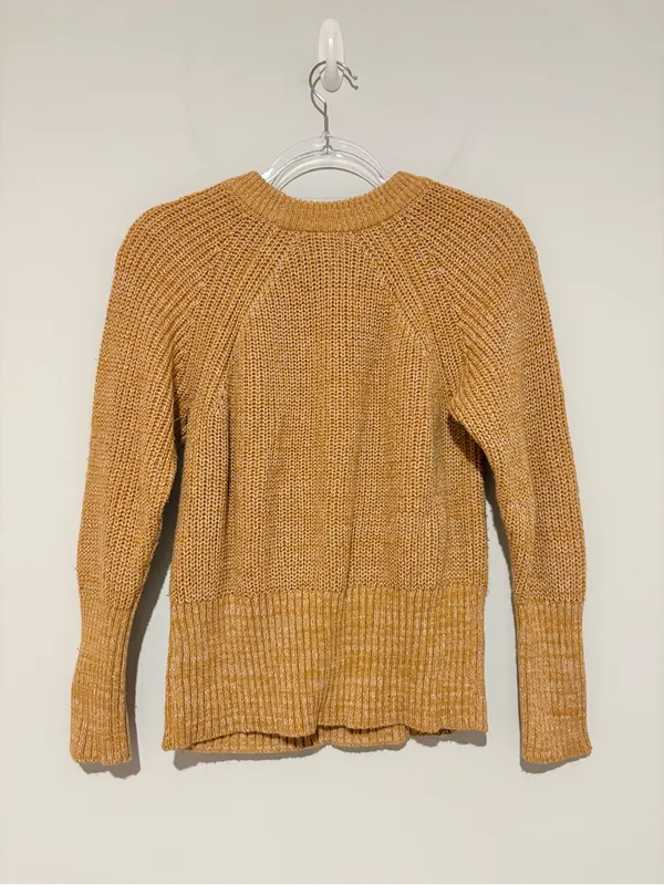 Universal Thread Chunky Knit cropped Sweater mustard yellow medium - Image 3