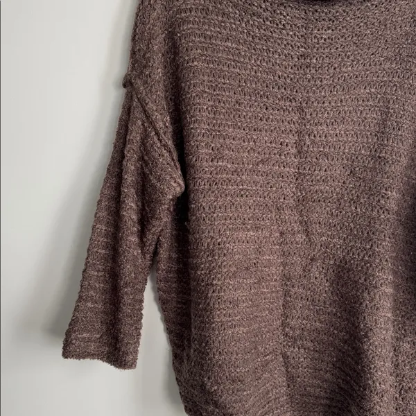 Aerie Cozy Brown Knit Sweater Size M - Image 3