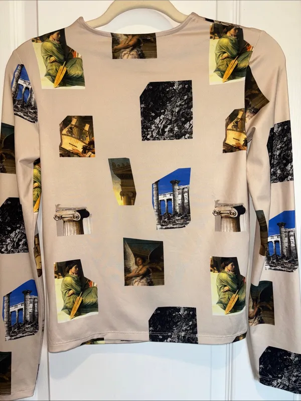 Zara…Apotheosis Of Homer 1827….Tan L/S Top With Pictures Of Homer Size Medium - Image 5
