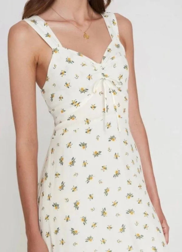 Faithfull the Brand Maeve Midi Dress Carrie Floral Print Brand White 8 - Image 2