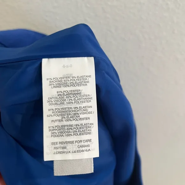 NWT J Crew Crossover A Line Wrap Skirt Blue 2 - Image 6