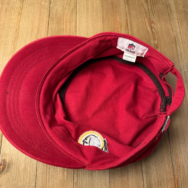 NFL Team Apparel Washington Redskins Womens Red Military Cap Hat Sequin Logo Adjustable - Image 6