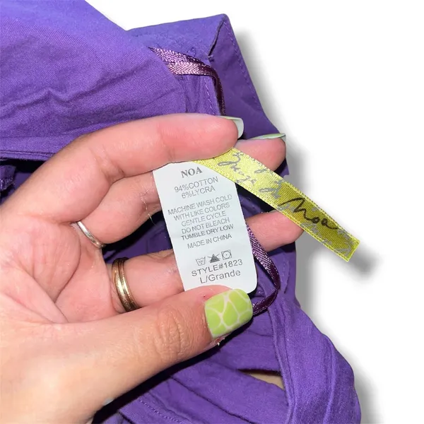 Y2K Washed Purple Corset Halter Top large - Image 5