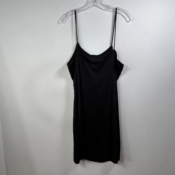 Lauren Ralph Lauren Black Slip Dress XL Spaghetti Strap Scoop Neck - Image 2