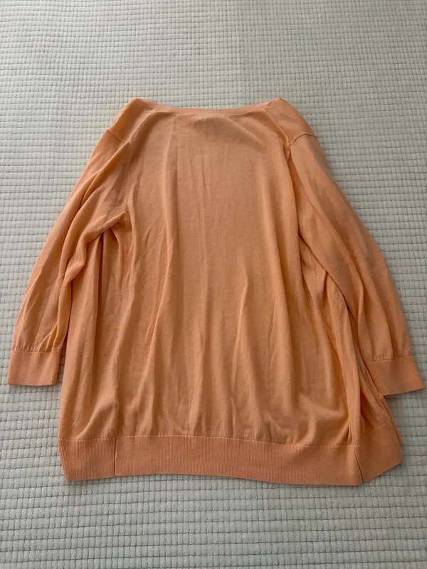 Old Navy Women's Peach Button-Up Cardigan Sweater Size M - Image 6