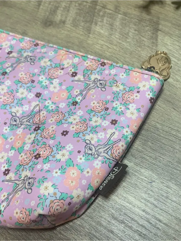 Disney Pink Floral Bambi Cosmetic Bag Mad Beauty - Image 3