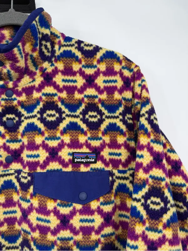 Patagonia Synchilla Snap T Fleece Womens L FA13 25580 Geometric Multicolor - Image 5