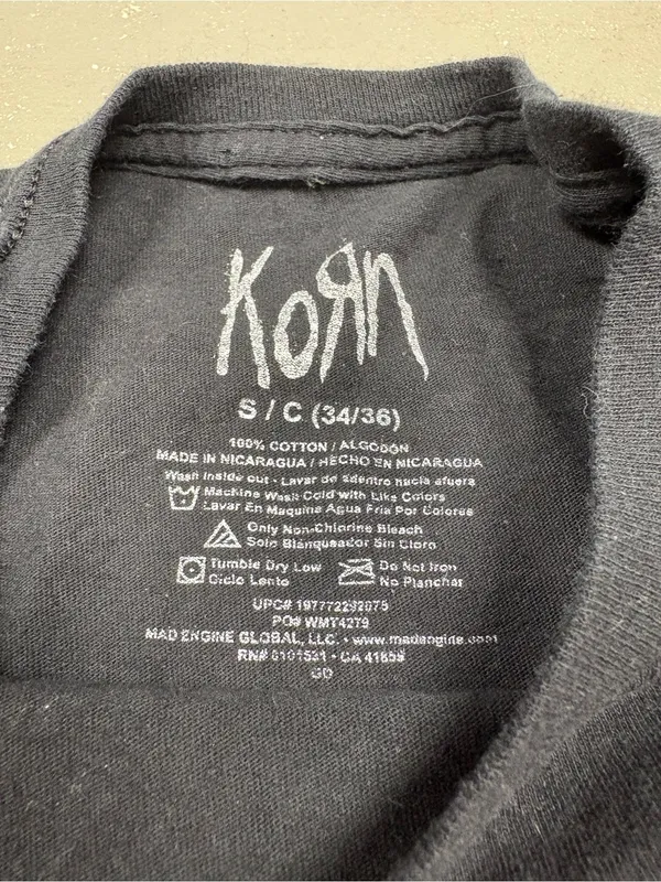 Korn Shadow Silhouette Graphic T-Shirt Black Size Womens Small Altwear Grunge - Image 2