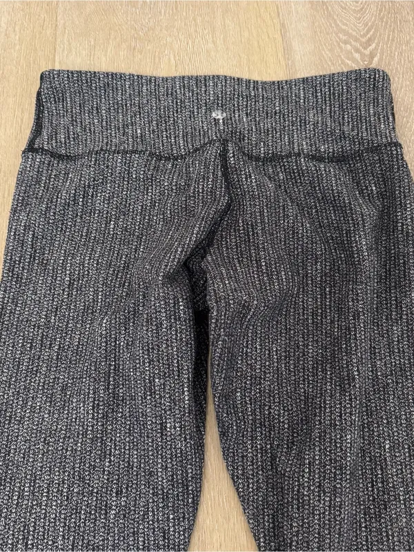 Lululemon Dark Gray Stretch Knit Leggings - Image 7