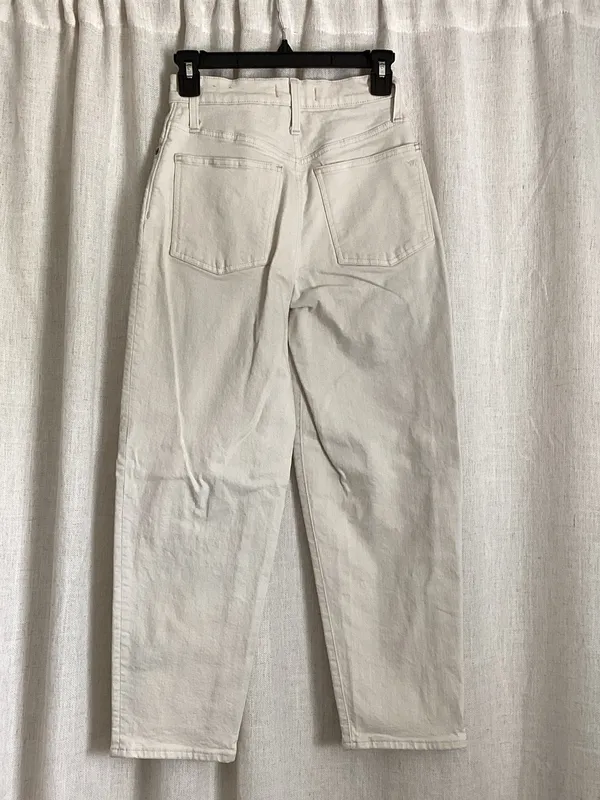 Madewell Balloon Jean in Vintage Canvas - Ecru Tile White - Size 23 - Image 2