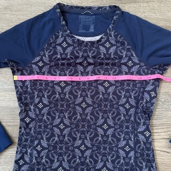 Patagonia Capilene‎ Midweight Crew Women's Small Artic Ox Geo Blue Baselayer Top - Image 11
