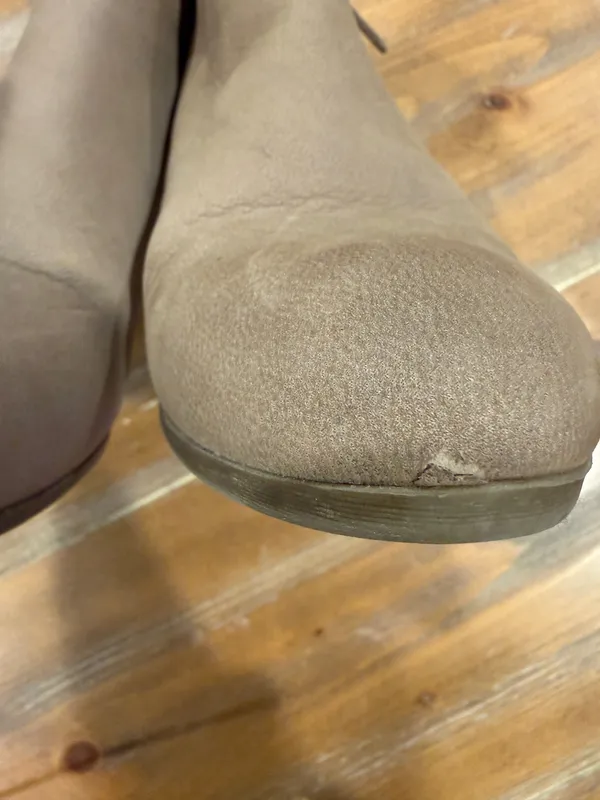 Frye Judith Zip Bootie Suede Block Heel Side Zip Ankle Boot Ash Gray Size 9M - Image 11