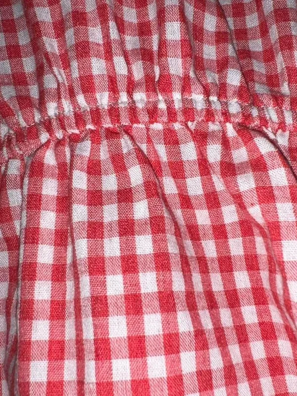 Red gingham mini dress. White - Image 6