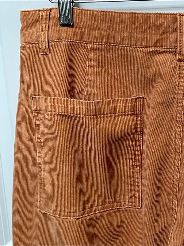 Princess Highway Rustic Orange Corduroy High Waisted Wide Leg Pants 14 - Image 4