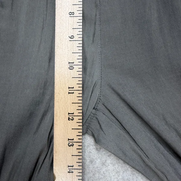 Grade & Gather Women Small Green Boho Coastal Wide Leg Raw Hem Flowy‎ Pants - Image 10