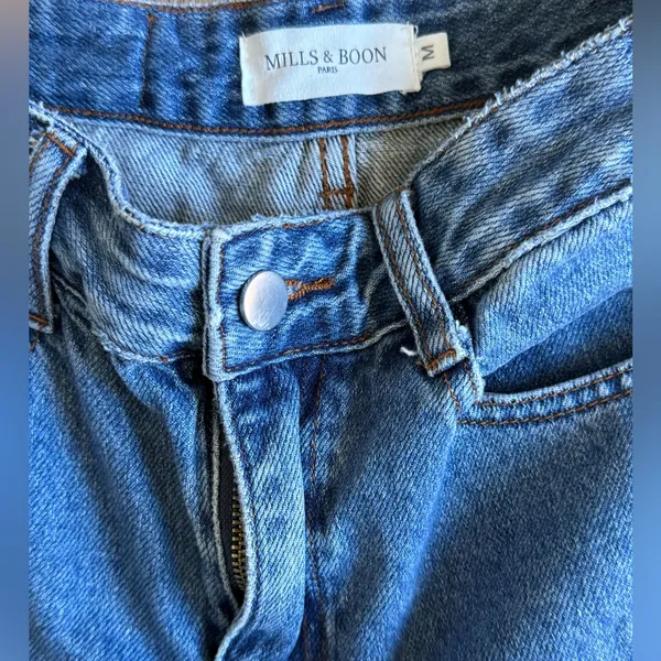 Blue Denim Classic Midi Skirt Cowgirl Western Festival Size Medium - Image 3