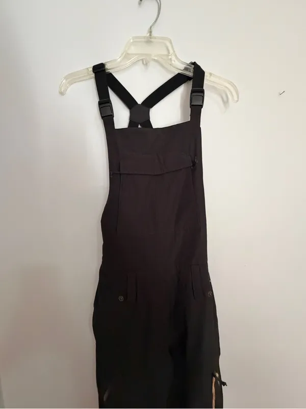 Women's Black Flylow Sphinx Cargo Bib Overalls - Image 6