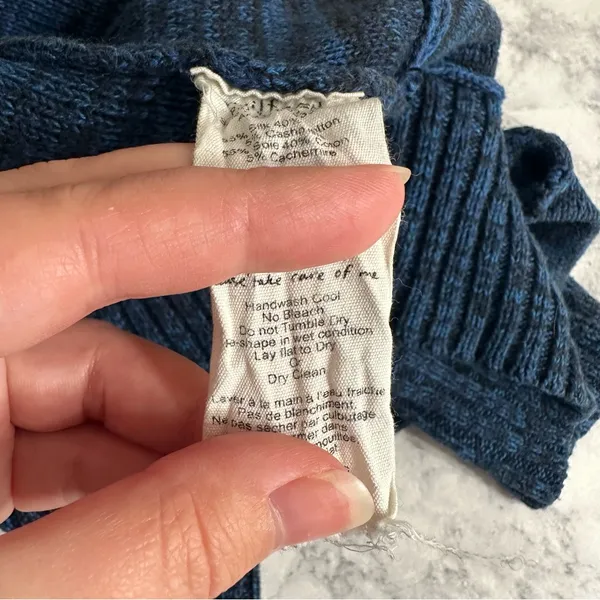 Aritzia Wilfred Flaubert Blue Silk Cashmere Open Cardigan - Image 9