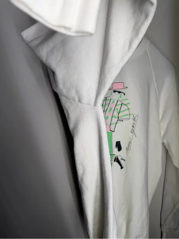 Vintage 80s Anvil Neon Fashion Graphic Sweatshirt New Wave Retro Streetwear - Image 3