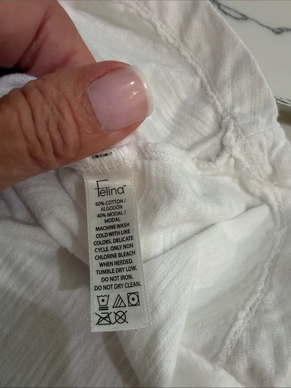 Felina white short sleeve tee shirt - Image 4
