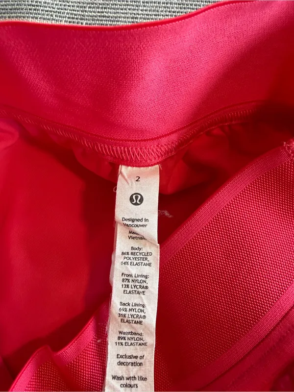 Lululemon Court Rival High-Rise Skirt Lip Gloss Pink Size 2 - Image 4