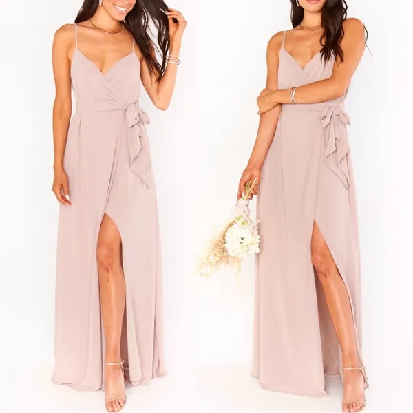 Show Me Your Mumu New Liz Maxi Bridesmaid Dress Dusty Blush Pink Size Medium - Image 3