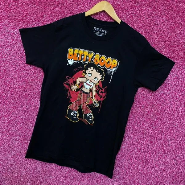 Betty Boop No Doubt Inspired Betty Graffiti Spell-Out Tee L g - Image 3