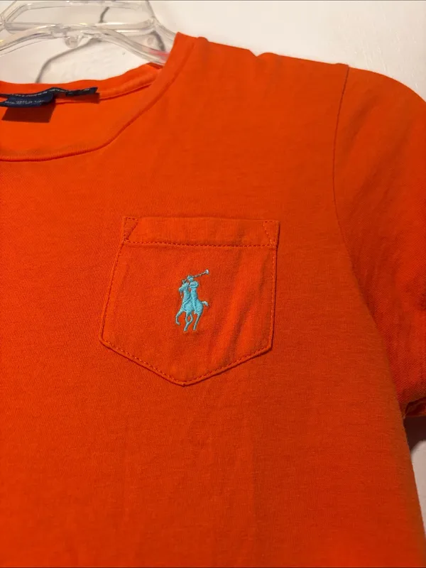 Ralph Lauren Sport Bright Orange Babydoll Fitted Top Size M - Image 4