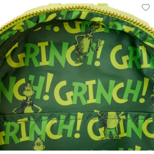 Loungefly Dr. Seuss How The Grinch Stole Christmas! Plush Light Up Mini Backpack - Image 8