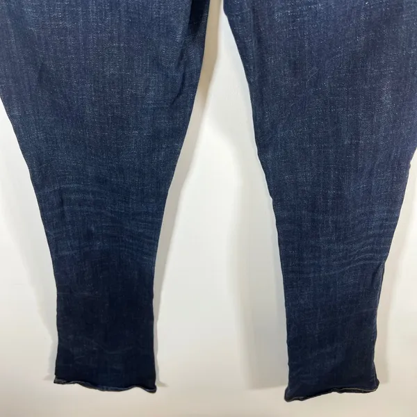 American Eagle Stretch Bootcut Jeans Dark Wash Sequin Back Pocket‎ Size 12 Tall - Image 7