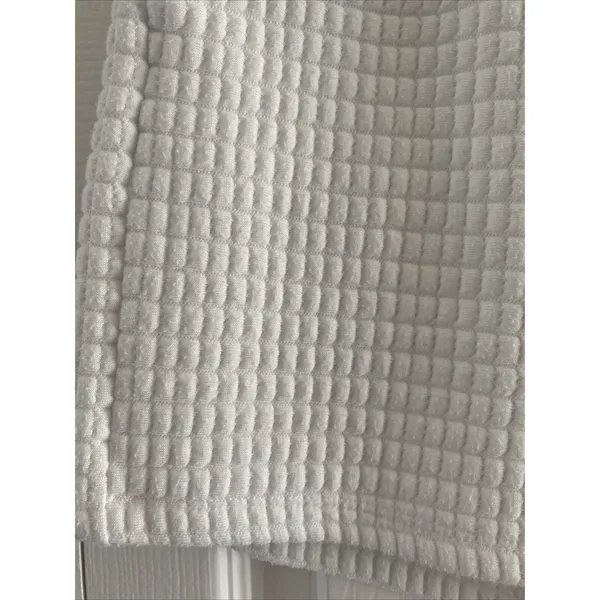 Princess Polly Waffle Knit Shorts Size 10 White‎ High Waist Textured Loungewear - Image 3