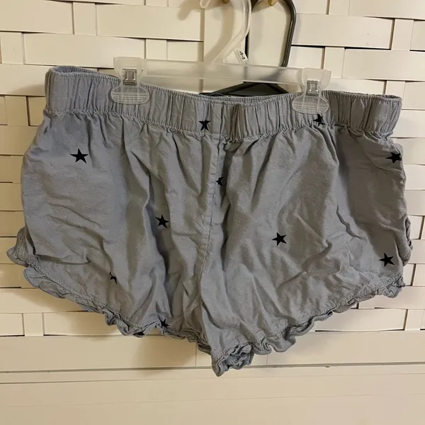 Aerie Boxer Lounge Shorts Navy Grey Star-Patterned with Velvet Drawstring - Image 2