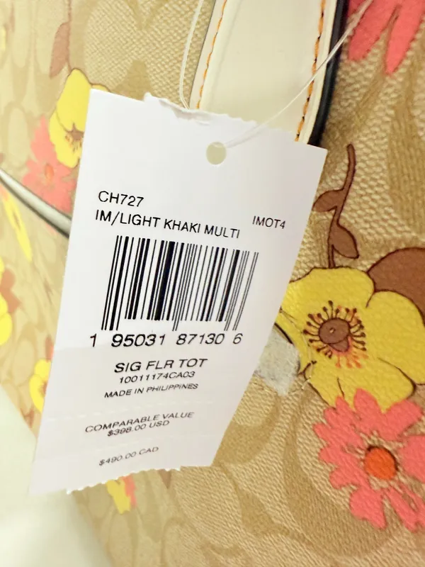 Gallery Tote In Signature Canvas With Floral Cluster Print ch727 - Image 7