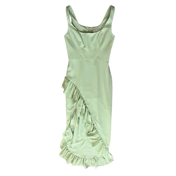 Dress the Population Women’s Charlene Ruffle Maxi Dress Gown Sage Green Size S - Image 2