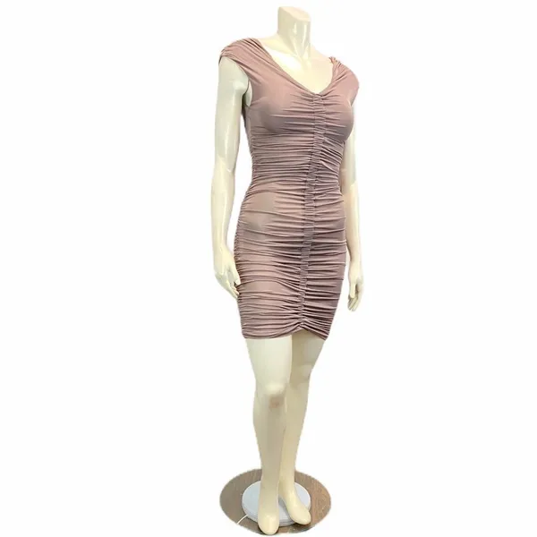 ASOS‎ Ruched Front Back Mini Dress Sz 2- FLAWED - Image 2