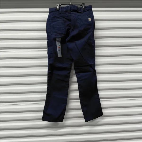 Carhartt Womens FR Rugged Flex Work Pants Size 12 Navy Flame Resistant Utility - Image 2